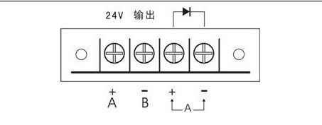 卸下变送器接线端的旋盖，可以看到如图所示的接线端子。